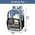 thumbnail image 5 of Iauyy Clear Backpack Heavy Duty PVC Transparent Backpack for College Workplace, The Body Of A Cat, 5 of 8
