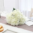 thumbnail image 4 of Artificial Hydrangea Flower, 5 PCS Realistic Single Long Stem Silk Hydrangea Bouquets for Wedding Home Hotel Party Decoration Flower Arrangement Orange, 4 of 6