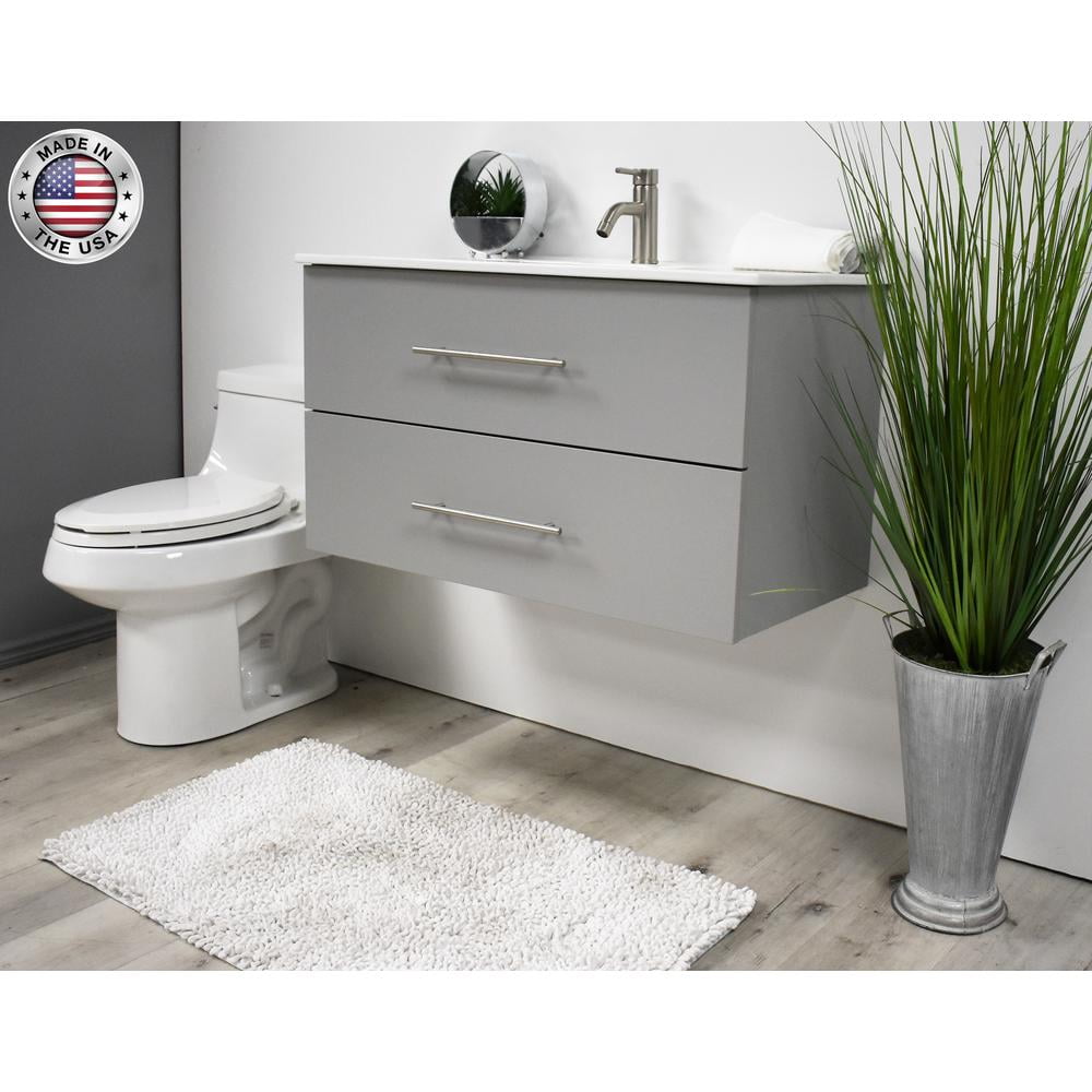 Volpa USA Napa 36" Modern WallMounted Floating Bathroom Vanity with
