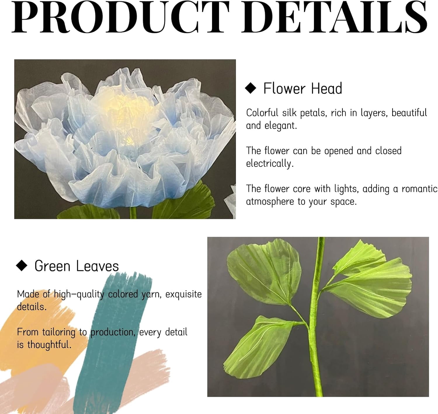 Louis Garden 6.56’ High 90cm Electric Silk Artificial Flower Backdrop Flowers for Decoration, Purple
