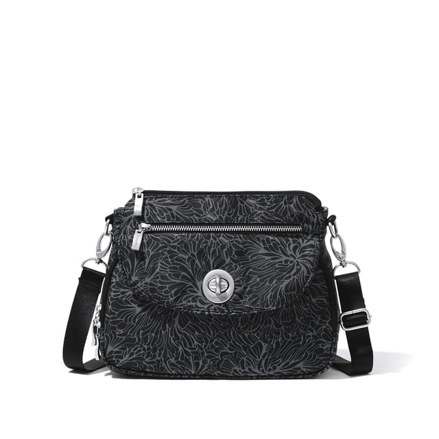 Bandolera Baggallini Calais para mujer Midnight Blossom