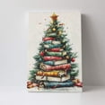 thumbnail image 4 of 16x24 inch Oil Painting&nbsp;Wall Art Book Christmas Tree,Apartment Living Room,Campus Corridors,Library Wall Art Decor Prints,Charm Festival Decoration,Enchanting Christmas Tree Art Canvas Poster, 4 of 6