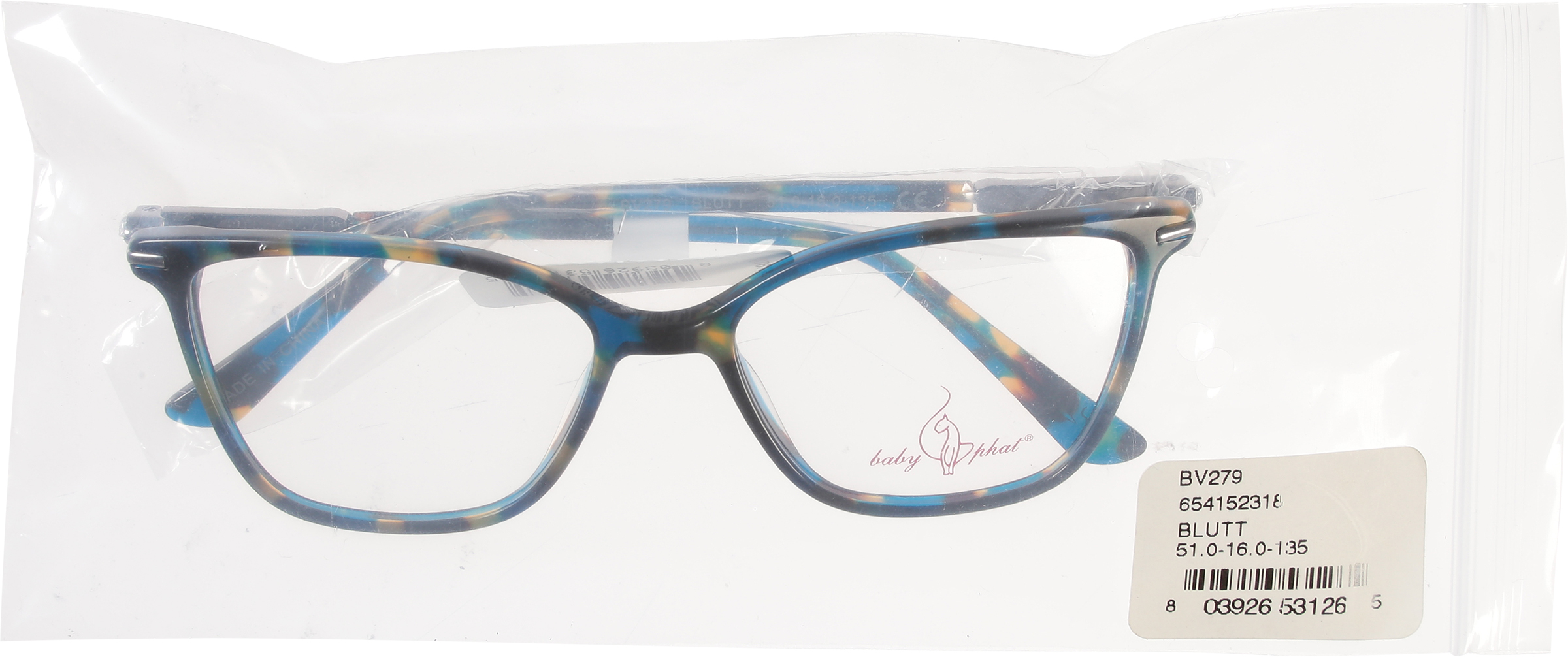 Baby Phat Women's Rx'able Eyeglasses, Bv279, Blue Tortoise, 51.0-16.0-135