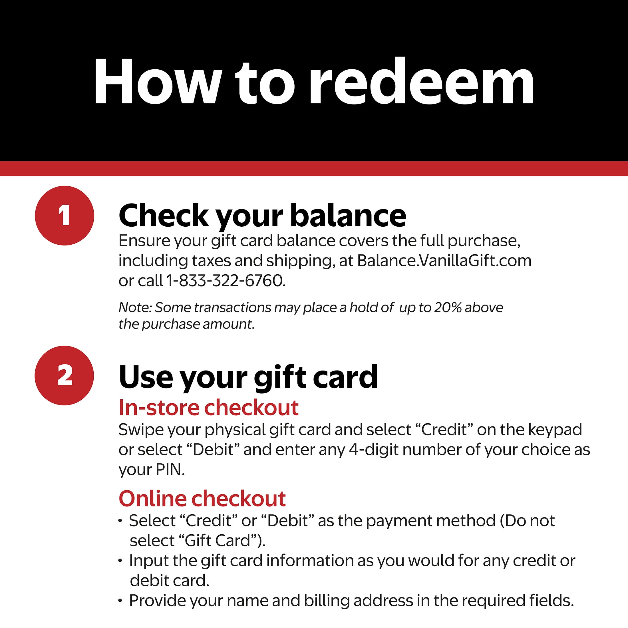 Vanilla® Visa® $25 Red Bowtie Gift Card (Plus $4.84 Purchase Fee)