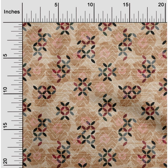 oneOone Silk Tabby Marzipan Fabric Floral & Texture Sewing Fabric By The Yard Printed Diy Clothing Sewing Supplies 42 Inch Wide