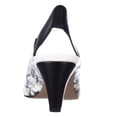 thumbnail image 5 of Womens French Connection Kourtney Elastic Slingback Dress Pumps - Black/White, 5 of 6