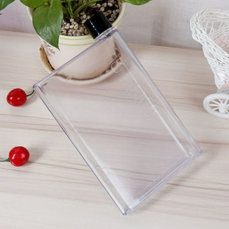 A5 Memobottle Clear Book Portable Paper Pad Water Bottle Flat Drinks Cup Kettle