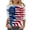 Multicolor#11, variant on JTZGDY Womens Independence Day Tops Plus Size Dressy 3/4 Length Seleve American Flag Printed Crewneck Tunic Blouse Trendy Oversized Holiday Patriotic Shirts Multicolor#09 M