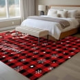 thumbnail image 4 of Large Area Rugs for Living Room Bedroom, Christmas Candy 8'x10' Rug Washable Carpet Runner Indoor Outdoor, Xmas Berry Snowflake Red Non Slip Floor Mats Rug for Kitchen, Patio, 4 of 8