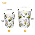 thumbnail image 3 of Sikiie Lavender Flowers Print Round Dirty Clothes Basket, Waterproof Standing Foldable Storage Basket, for Laundry Room, Bedroom, Bathroom Storage-Medium, 3 of 6