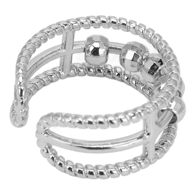 Stress Relief Ring, Opening Anxiety Ring Free Rotating Fashionable Prevent Rust Silver Plating Keep Calm For Daily Wear ANGGREK Otros