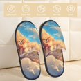 thumbnail image 2 of Fotbe Cloud Sleeping Cat Pantuflas Peludas para Mujer con Estampado, Zapatillas de Peluche, Zapatos de Invierno para Casa, Uso Interior y Exterior-Medium, 2 of 8