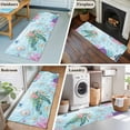 thumbnail image 6 of Sea Turtles Washable Runner Rugs 2'x6', Pink Flower Shell Starfish Coral Ocean Watercolor Low Pile Throw Entryway Rug Non-Slip Sturdy Edge Binding Carpet for Indoor Bedside Entrance Bedside, 6 of 9