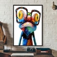 thumbnail image 4 of Frog Wall Art Canvas Paintings Colorful Funny Frog with Glasses Pictures, Abstract Animals Canvas Wall Art Posters Prints for Bedroom Living Room Kitchen Bathroom Office Wall Decor, 4 of 4
