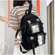 thumbnail image 4 of Kawaii Backpack with Kawaii Pin and Accessories Backpack Cute Aesthetic Backpack Cute Kawaii Backpack for School(black), 4 of 5
