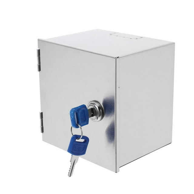 JUNWELL Boîte de Prise Électrique Anti-Vol Étanche Verrouillable Boîte Électrique Robuste pour Sécurité Couvercle de Prise Électrique en Acier Inoxydable