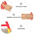 thumbnail image 4 of 3 piezas de trenes de madera, puentes de juguete, accesorios de expansión ferroviaria para niños pequeños, 4 of 6