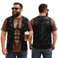 thumbnail image 5 of VeFlora Men's Oktoberfest Outfits, Short Sleeve Button Down Oktoberfest Shirts for Men, Casual Top for Oktoberfest, Party and Festival Wear(Bronze/XXL), 5 of 8