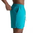 thumbnail image 5 of RYDCOT Men's Solid Color Surfing Pants Quick-Drying Sport Shorts Loose Beach Short Pants Summer Fashion Outdoor Fitness Basketball Shorts Sky Blue, 5 of 8
