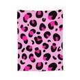 thumbnail image 7 of DouZhe Ultra-Soft Micro Fleece Lightweight Flannel Bed Blanket, Pink Leopard Camouflage Print Cozy Warm Throw Blankets, 60"x50", 7 of 7