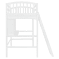 thumbnail image 6 of Tcbosik Loft Bed Twin Size with Shelves and Desk, Bed Frame with Ladder and Guardrail for Bedroom, Dorm, Wood Slats Support, White, 6 of 9