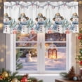 thumbnail image 5 of Christmas Snowman Valances for Windows, 54 x 18in, Shell Starfish Coral White Rod Pocket Kitchen Valance Curtain Light Filtering Window Treatments for Living Room Bedroom, 1 Panel, 5 of 7