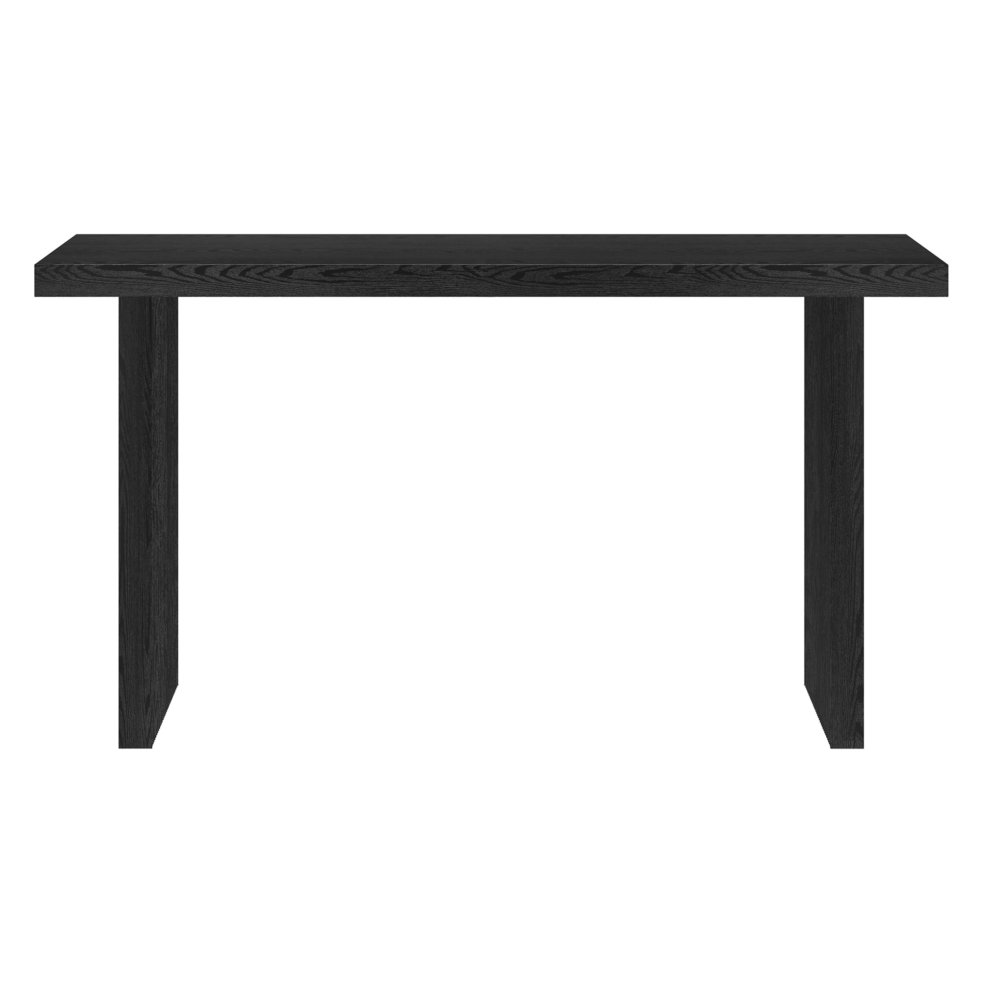 Evelyn&Zoe Modern/Contemporary 55" Wide Black Grain Console Table