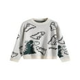 thumbnail image 1 of AMERTEER Hauts Décontractés en Tricot pour Femmes Imprimé Dinosaure Col Rond Manches Longues Chandail Décontracté pour Printemps Automne, 1 of 6
