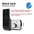 thumbnail image 2 of Door Lock, Finrprint Gate Lock Tuya Outdoor TTlock Smart Door Lock Digital IC Card Rim Electronic Door Lock Suitable For Home Garden ,Easy to Install, 2 of 7