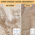 thumbnail image 2 of HAKUNA Waffle Bath Mat Brown & Cream 24"x17",Boho Woven Modern Bath Rug Mats, Absorbent Non Slip Bathroom Floor Mat, Soft Washable Bath Rugs with Tassels for Bedroom, Kitchen, Shower, Tub, 2 of 7
