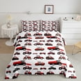 thumbnail image 2 of Erosebridal Red Tractor Comforter Set King Size Heavy Equipment Truck Down Comforter Teens Harvester Tractor Bedding Set Construction Excavator Farm Equipment Quilt Set, 2 of 7