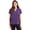 Dark College Purple Heather, variant on Cutter & Buck LCK00153 Forge Eco Heathered Stretch Womens Blade Top-Dark Navy Blue Heather-S
