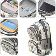 thumbnail image 4 of French Bulldog and Anchor Cream Pattern Backpack for School, Cute School Bag with Adjustable Shoulder Straps and Padded Back, 16.9"x12.6"x5.9", 4 of 5