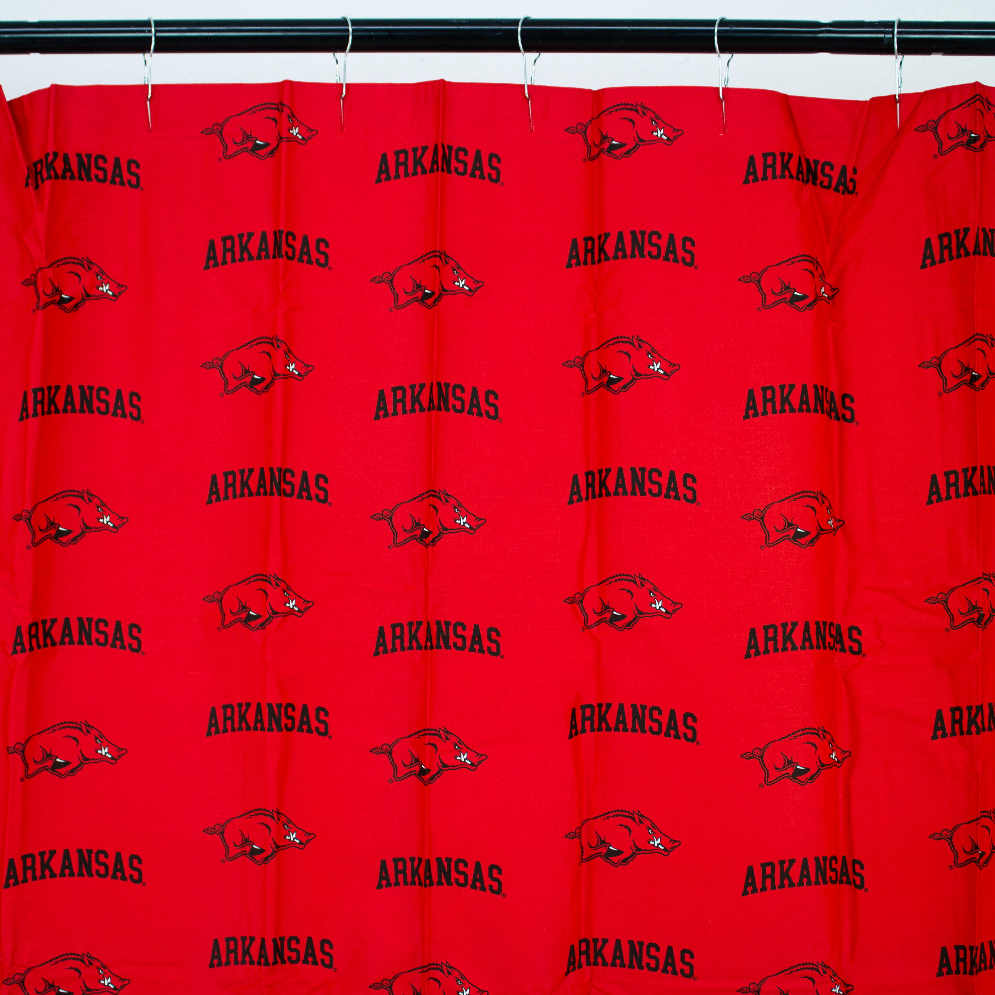 Arkansas Razorbacks Printed Shower Curtain Cover - 70" x 72"