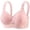 Pink, variant on Wire Free Comfort Bra Seamless T-Shirt Bra for Women Lightly Lined Full Coverage Everyday Wireless Bra Plus Size Pink,Size 44