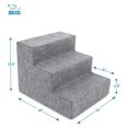 thumbnail image 2 of TiaGOC Foam Pet Steps for Small Dogs and Cats, Portable Ramp Stairs for Couch, Sofa, and High Bed Climbing, Non-Slip Balanced Indoor Step Support, Paw Safe - Gray Linen, 3-Step, 2 of 4