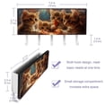 thumbnail image 3 of PhooArto Key Holder for Wall Decorative with 5 Key Hooks, Kittens Eating Pizza Galaxy Holders Wall Mount Organizer with Mail Key Rack, Self Adhesive, 3 of 7