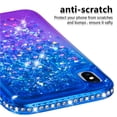 thumbnail image 3 of Mignova iPhone X , iPhone Xs Flash Case, Durable and Cute Colorful Quicksand Series Bling Diamond Flowing Liquid Floating Shockproof Cover case for Apple iPhone X , iPhone Xs 5.8 inch - Blue+Purple, 3 of 6