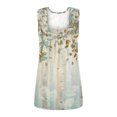 thumbnail image 5 of ICHUANYI Clearance Women's Summer Casual Tank Tops Loose Fit Pleated Sleeveless Tops(Green, S) ICHUANYI WER2023080912931, 5 of 5