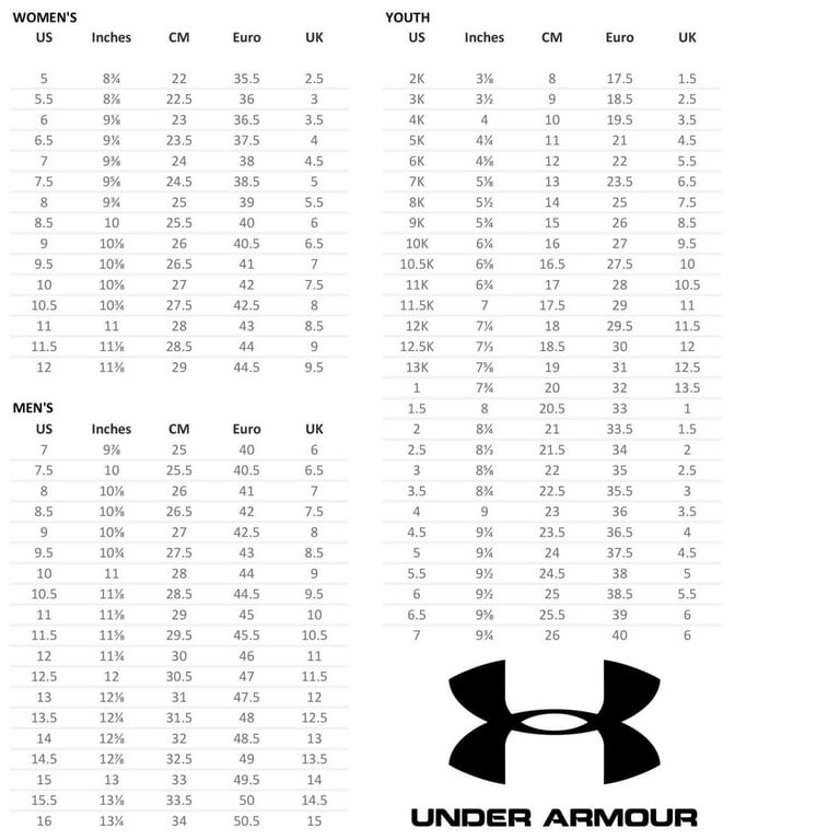 Under Armour Cleat Size Chart | ppgbbe.intranet.biologia.ufrj.br