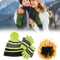 thumbnail image 3 of Hwmodou Toddler Winter Hat 2 Piece Boys Girls Bonnet Gloves Set For Childrens Hat Set Set For Warm Knitting Set For Autumn Kids Beanie, 3 of 3