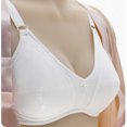 thumbnail image 5 of Women 1-Pack Large Size Solid Color Front Buckle Bra, Bras, Ladies Underwear, Wirefree No Underwire Seamless Daily Bra, Soft Support Comfortable Smoothing, Plus Size Big Bust,, 5 of 5