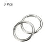 thumbnail image 3 of Metal O Rings, 8 Pack 25mm(0.98") ID 3.8mm Thick Non-Welded O-Rings, Silver Tone, 3 of 6