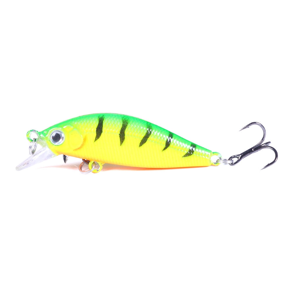 HENGJIA Fishing Lures Hard Bait Minnow VIB Lure with Treble Hook Life-Like Swimbait Fishing Bait Popper Crankbait Sinking Lure for Trout Bass Walleye Redfish, 6PCS