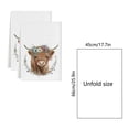thumbnail image 3 of Gumesh Highland Cow Kitchen Towels 2-Pack – 25.9x17.7 Inch Super Absorbent Dish Cloths, Farmhouse Tea Towels for Drying Dishes, Hand Towels for Bathroom, 3 of 6