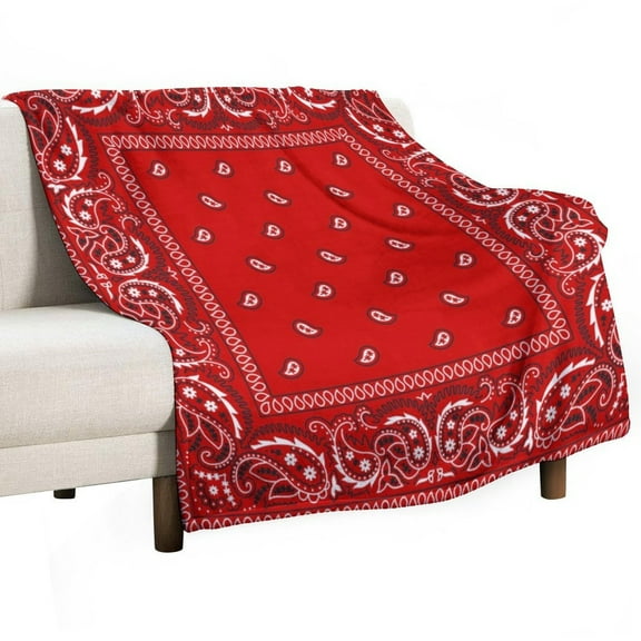 Bandana Pattern Throw Blanket for Women, Men - Super Soft Plush Blanket Throw Fleece Blanket Animal Blanket