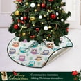 thumbnail image 6 of Coolnut Tree Owl Christmas Tree Mat Round Christmas Tree Stand Mat Decoration for Holiday Party Home Christmas Day Ornaments Floor Door, 28.3", 6 of 6