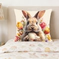 thumbnail image 4 of QTOCIO Easter Pillow Rabbits And Easter Egg Patterns Throw Pillow Cases Decorative Cushion Covers For Sofa Couch Home Easter Decor, 4 of 4