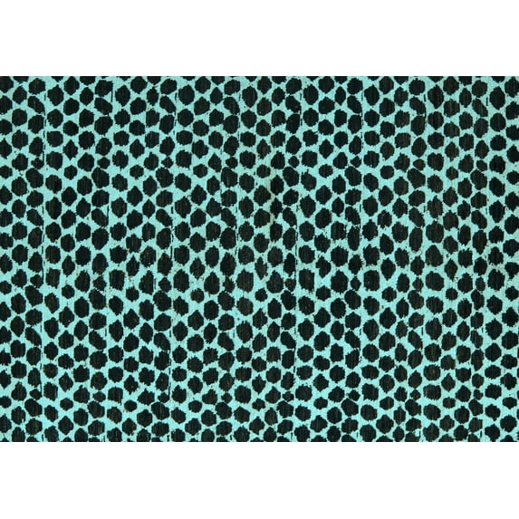Ahgly Company Indoor Rectangle Abstract Light Blue Modern Area Rugs, 2' x 4'