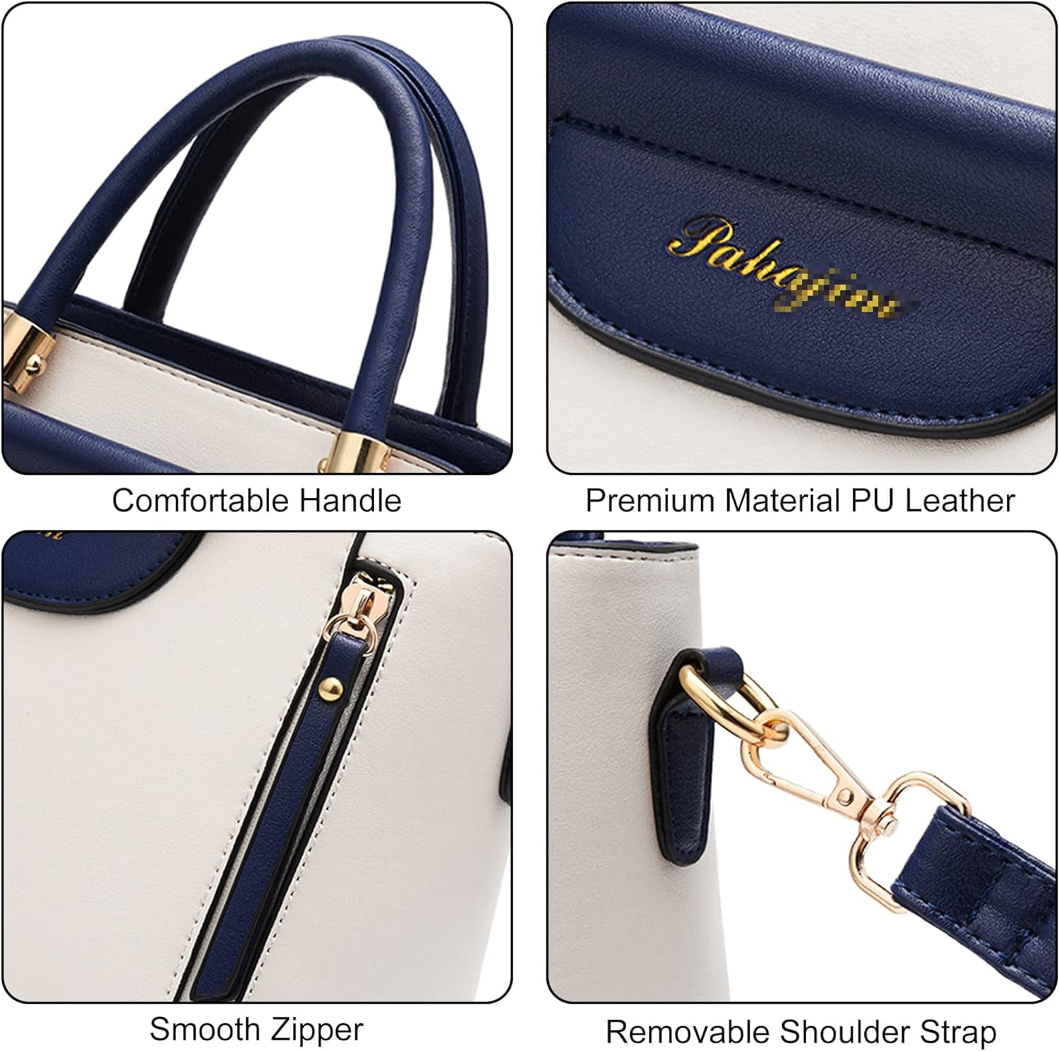 Purses and Handbags for Women Ladies Leather Tote Shoulder Bags Satchel Top Handle Satchel Purse in Pretty Color Combination